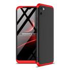 For OPPO Realme C11 GKK Three Stage Splicing Full Coverage PC Protective Case(Black Red) - 1