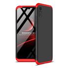 For Xiaomi Redmi 9A GKK Three Stage Splicing Full Coverage PC Protective Case(Black Red) - 1