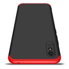 For Xiaomi Redmi 9A GKK Three Stage Splicing Full Coverage PC Protective Case(Black Red) - 2