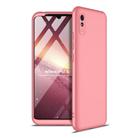 For Xiaomi Redmi 9A GKK Three Stage Splicing Full Coverage PC Protective Case(Rose Gold) - 1