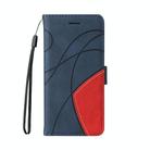 For Redmi Note 14 5G Dual-color Splicing Flip Leather Phone Case(Blue) - 2