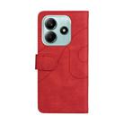 For Redmi Note 14 5G Dual-color Splicing Flip Leather Phone Case(Red) - 3