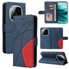 For Redmi Note 14 Pro / 14 Pro+ 5G Dual-color Splicing Flip Leather Phone Case(Blue) - 1