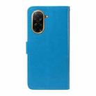 For Redmi A5 4G 173.3mm Cat and Bee Embossed Flip Leather Phone Case(Blue) - 3