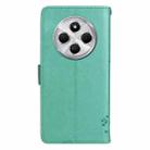 For Redmi 14C 4G Global Tree & Cat Embossed Pattern Flip Leather Phone Case(Green) - 3