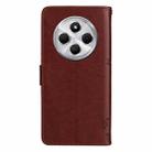 For Redmi 14C 4G Global Tree & Cat Embossed Pattern Flip Leather Phone Case(Coffee) - 3