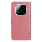 For Redmi Note 14 Pro / 14 Pro+ 5G Tree & Cat Embossed Pattern Flip Leather Phone Case(Pink) - 3