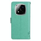 For Redmi Note 14 Pro / 14 Pro+ 5G Tree & Cat Embossed Pattern Flip Leather Phone Case(Green) - 3