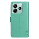 For Redmi Note 14 5G Tree & Cat Embossed Pattern Flip Leather Phone Case(Green) - 3