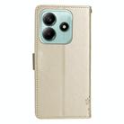 For Redmi Note 14 5G Tree & Cat Embossed Pattern Flip Leather Phone Case(Gold) - 3