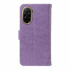 For Redmi A5 4G 173.3mm Tree & Cat Embossed Pattern Flip Leather Phone Case(Light Purple) - 3