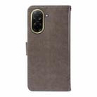 For Redmi A5 4G 173.3mm Tree & Cat Embossed Pattern Flip Leather Phone Case(Grey) - 3