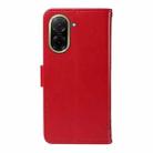 For Redmi A5 4G 173.3mm Tree & Cat Embossed Pattern Flip Leather Phone Case(Red) - 3