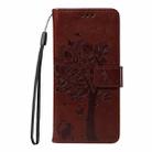 For Redmi Note 14S 4G / Note 13 Pro 4G Tree & Cat Embossed Pattern Flip Leather Phone Case(Coffee) - 2