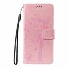 For Redmi Note 14S 4G / Note 13 Pro 4G Tree & Cat Embossed Pattern Flip Leather Phone Case(Rose Gold) - 2