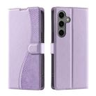 For Samsung Galaxy S24 5G Voltage Ultra-thin Dot Leather Phone Case(Purple) - 1