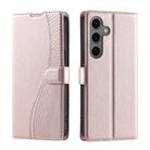 For Samsung Galaxy S24+ 5G Voltage Ultra-thin Dot Leather Phone Case(Rose Gold) - 1