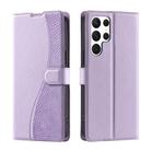 For Samsung Galaxy S24 Ultra 5G Voltage Ultra-thin Dot Leather Phone Case(Purple) - 1