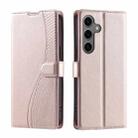 For Samsung Galaxy S24 FE 5G Voltage Ultra-thin Dot Leather Phone Case(Rose Gold) - 1