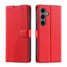 For Samsung Galaxy S24 FE 5G Voltage Ultra-thin Dot Leather Phone Case(Red) - 1