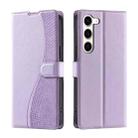 For Samsung Galaxy S23 5G Voltage Ultra-thin Dot Leather Phone Case(Purple) - 1