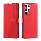 For Samsung Galaxy S23 Ultra 5G Voltage Ultra-thin Dot Leather Phone Case(Red) - 1