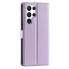 For Samsung Galaxy S22 Ultra 5G Voltage Ultra-thin Dot Leather Phone Case(Purple) - 3