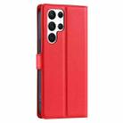 For Samsung Galaxy S22 Ultra 5G Voltage Ultra-thin Dot Leather Phone Case(Red) - 3