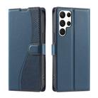 For Samsung Galaxy S22 Ultra 5G Voltage Ultra-thin Dot Leather Phone Case(Blue) - 1