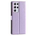 For Samsung Galaxy S21 Ultra 5G Voltage Ultra-thin Dot Leather Phone Case(Purple) - 3