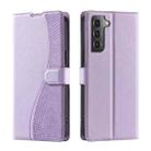 For Samsung Galaxy S22 5G Voltage Ultra-thin Dot Leather Phone Case(Purple) - 1