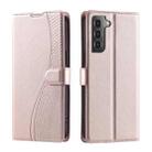 For Samsung Galaxy S22 5G Voltage Ultra-thin Dot Leather Phone Case(Rose Gold) - 1