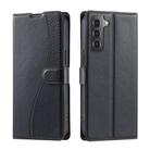 For Samsung Galaxy S22 5G Voltage Ultra-thin Dot Leather Phone Case(Black) - 1