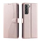 For Samsung Galaxy S22+ 5G Voltage Ultra-thin Dot Leather Phone Case(Rose Gold) - 1