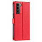 For Samsung Galaxy S21+ 5G Voltage Ultra-thin Dot Leather Phone Case(Red) - 3