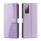 For Samsung Galaxy S20 FE Voltage Ultra-thin Dot Leather Phone Case(Purple) - 1