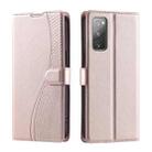 For Samsung Galaxy S20 FE Voltage Ultra-thin Dot Leather Phone Case(Rose Gold) - 1