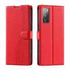 For Samsung Galaxy S20 FE Voltage Ultra-thin Dot Leather Phone Case(Red) - 1