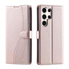 For Samsung Galaxy S25 Ultra 5G Voltage Ultra-thin Dot Leather Phone Case(Rose Gold) - 1