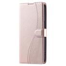 For Samsung Galaxy S25 5G Voltage Ultra-thin Dot Leather Phone Case(Rose Gold) - 2