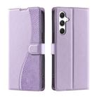 For Samsung Galaxy S25+ 5G Voltage Ultra-thin Dot Leather Phone Case(Purple) - 1