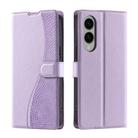 For Samsung Galaxy S25 Edge 5G Voltage Ultra-thin Dot Leather Phone Case(Purple) - 1