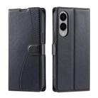 For Samsung Galaxy S25 Edge 5G Voltage Ultra-thin Dot Leather Phone Case(Black) - 1