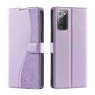 For Samsung Galaxy Note20 Voltage Ultra-thin Dot Leather Phone Case(Purple) - 1