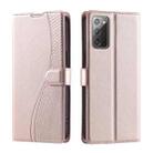 For Samsung Galaxy Note20 Voltage Ultra-thin Dot Leather Phone Case(Rose Gold) - 1