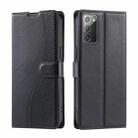 For Samsung Galaxy Note20 Voltage Ultra-thin Dot Leather Phone Case(Black) - 1