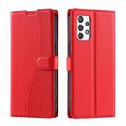 For Samsung Galaxy A52 4G / 5G Voltage Ultra-thin Dot Leather Phone Case(Red) - 1