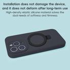 For iPhone 15 Pro Max Precision Hole Liquid Silicone MagSafe Metal Ring Holder Phone Case(Midnight Blue) - 3