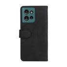 For Motorola Edge 50 5G Dual-color Splicing Flip Leather Phone Case(Black) - 3