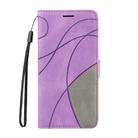 For Motorola Edge 50 5G Dual-color Splicing Flip Leather Phone Case(Purple) - 2